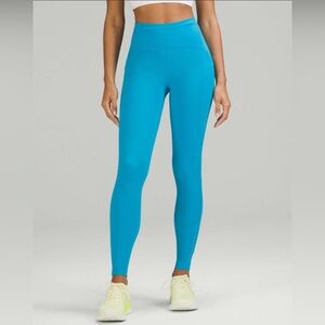 Lululemon Swift Speed 28’’ size 6 Blue turquoise High-Waisted Leggings pockets